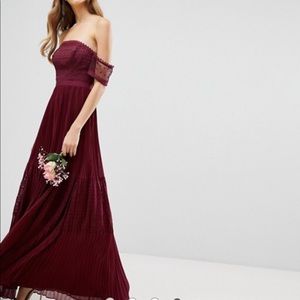 Wine bridesmaid/formal/prom dress
